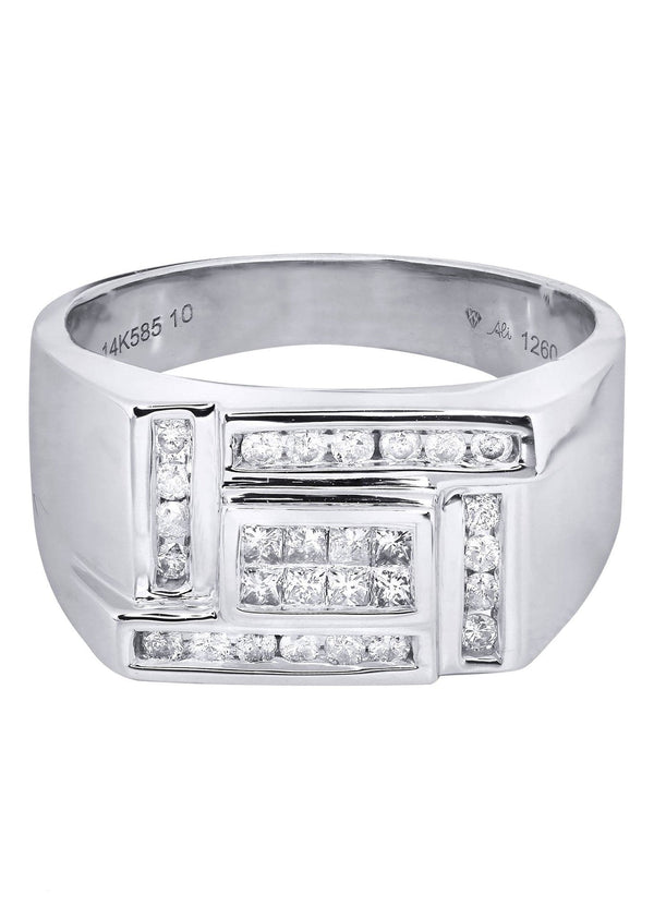 White Gold Mens Diamond Ring| 0.23 Carats| 9.43 Grams