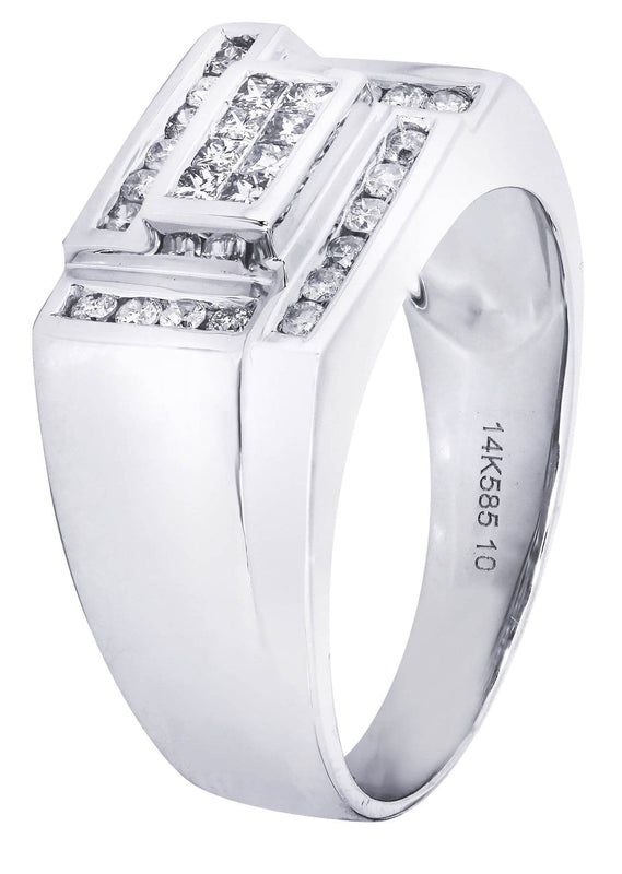 White Gold Mens Diamond Ring| 0.23 Carats| 9.43 Grams
