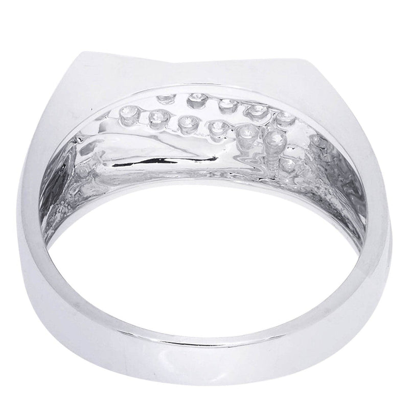 White Gold Mens Diamond Ring| 0.34 Carats| 5.94 Grams