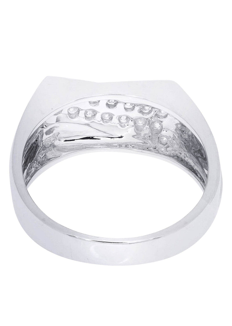 White Gold Mens Diamond Ring| 0.34 Carats| 5.94 Grams