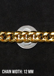 Diamond Miami Cuban Link Chain ( 12 MM )