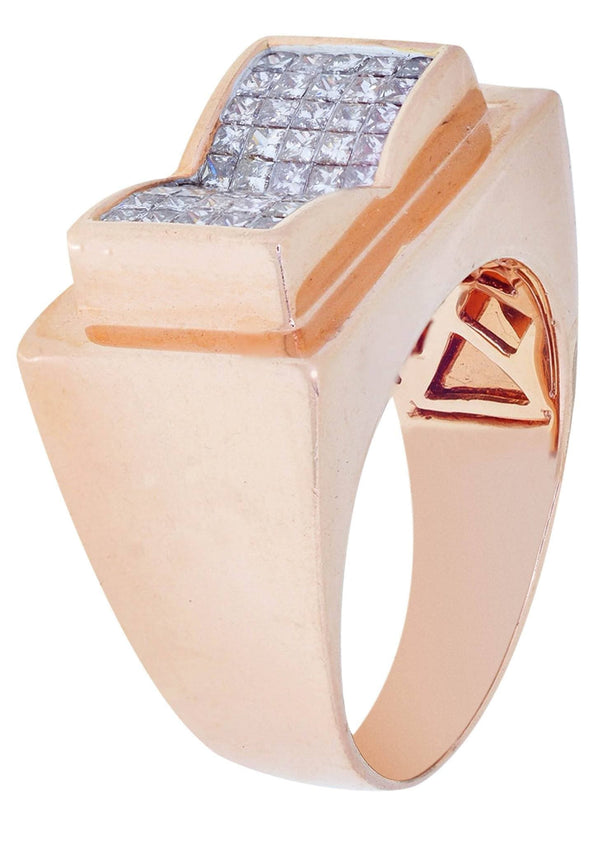 Rose Gold Mens Diamond Ring / Pinky Diamond Ring| 1.2 Carats