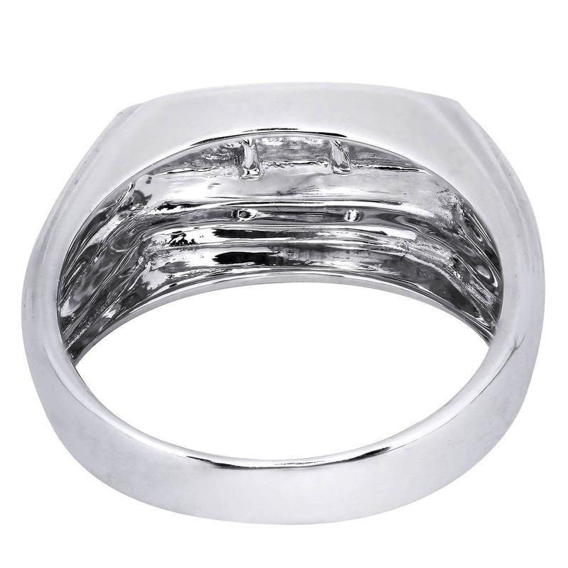 White Gold Mens Diamond Ring| 0.19 Carats| 8.42 Grams