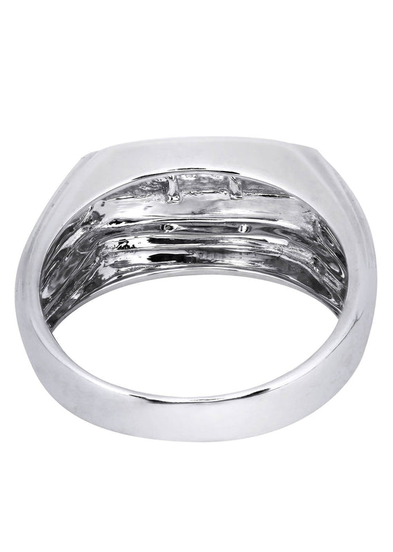 White Gold Mens Diamond Ring| 0.19 Carats| 8.42 Grams