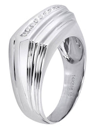 White Gold Mens Diamond Ring| 0.19 Carats| 8.42 Grams
