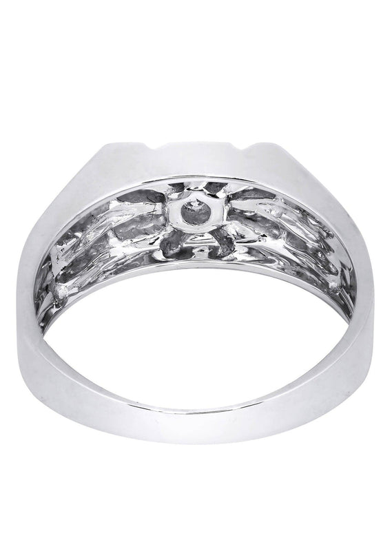 White Gold Mens Diamond Ring| 0.42 Carats| 6.67 Grams