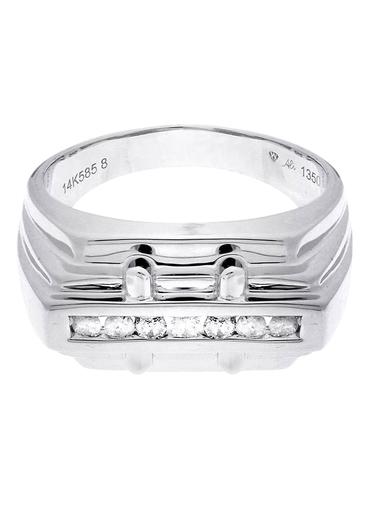 White Gold Mens Diamond Ring| 0.18 Carats| 6.57 Grams