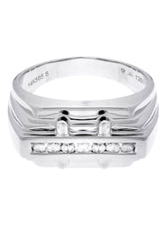 White Gold Mens Diamond Ring| 0.18 Carats| 6.57 Grams