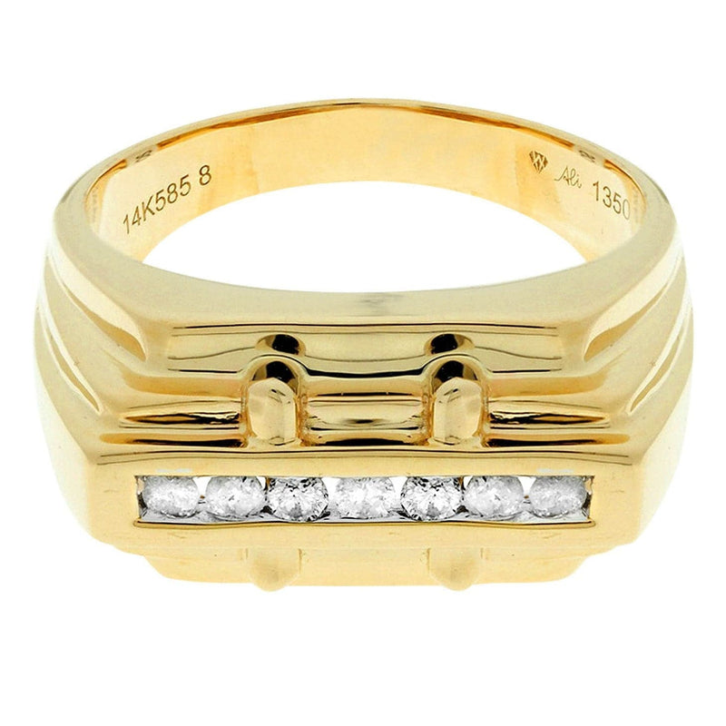 Mens Diamond Pinky Ring| 0.19 Carats| 6.77 Grams