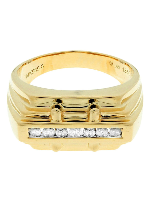 Mens Diamond Pinky Ring| 0.19 Carats| 6.77 Grams