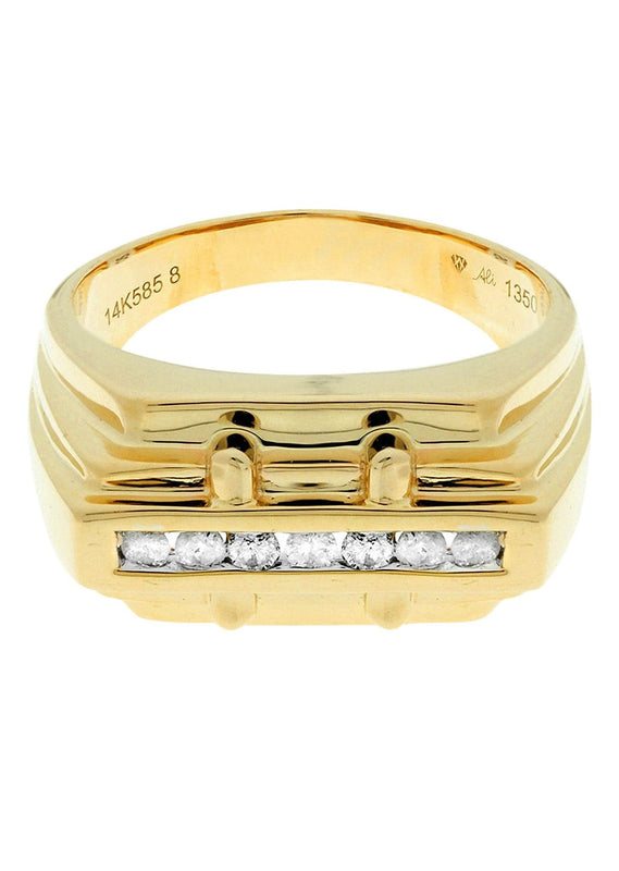 Mens Diamond Pinky Ring| 0.19 Carats| 6.77 Grams
