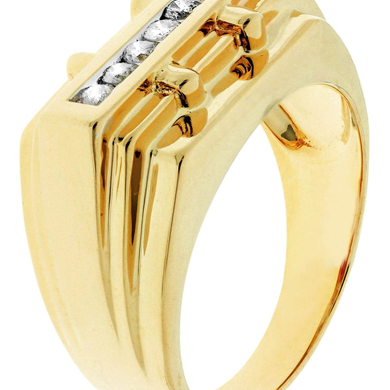 Mens Diamond Pinky Ring| 0.19 Carats| 6.77 Grams