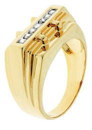 Mens Diamond Pinky Ring| 0.19 Carats| 6.77 Grams