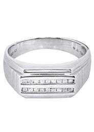 White Gold Mens Diamond Ring| 0.17 Carats| 7.26 Grams