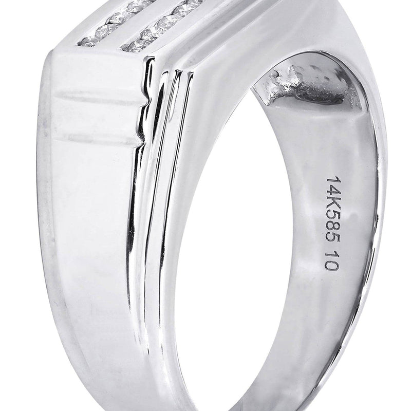 White Gold Mens Diamond Ring| 0.17 Carats| 7.26 Grams