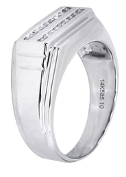 White Gold Mens Diamond Ring| 0.17 Carats| 7.26 Grams