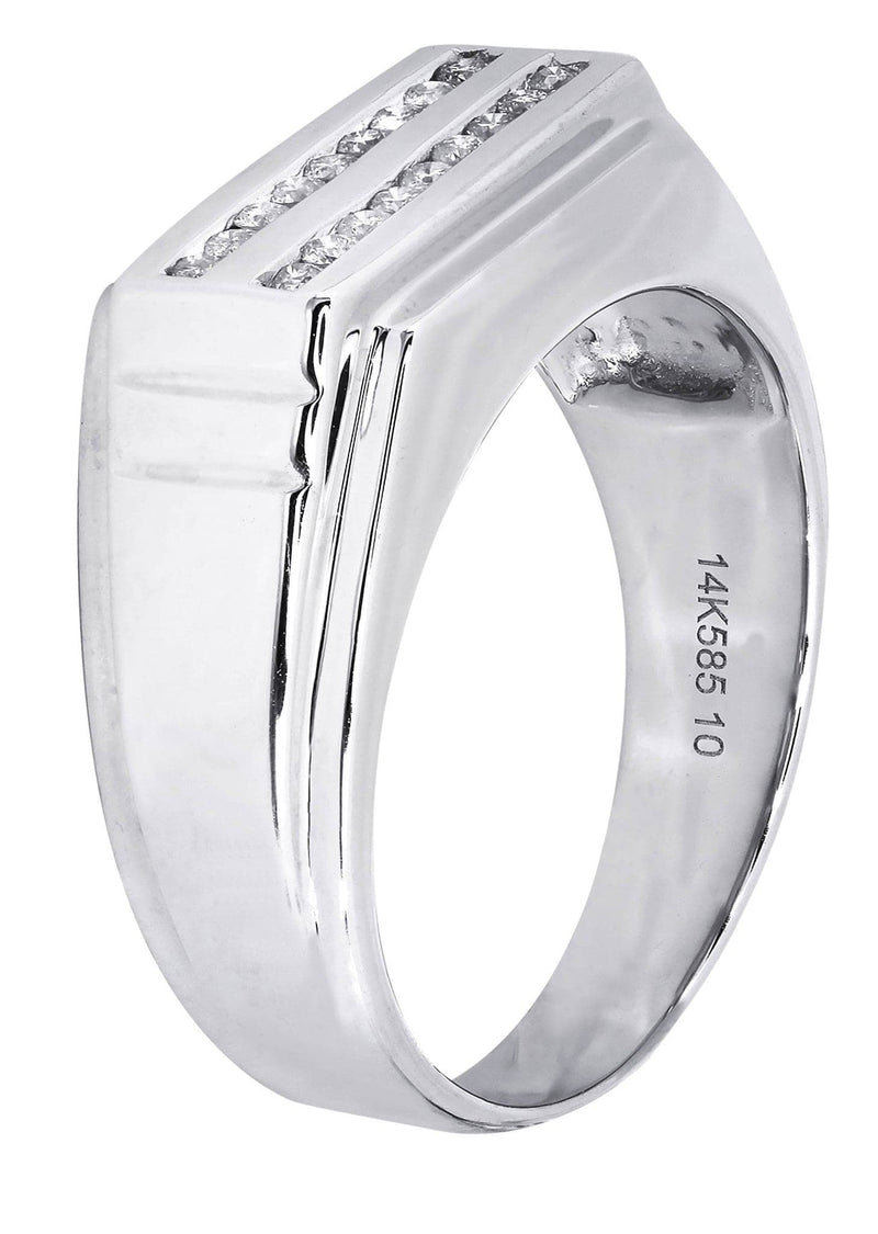 White Gold Mens Diamond Ring| 0.17 Carats| 7.26 Grams