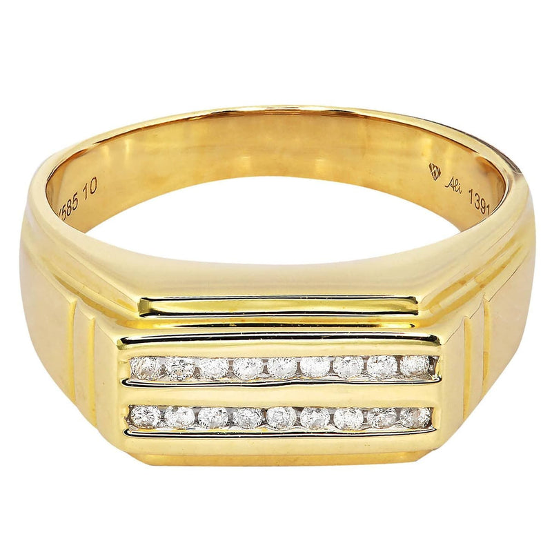 Mens Diamond Ring / Pinky Diamond Ring| 0.17 Carats