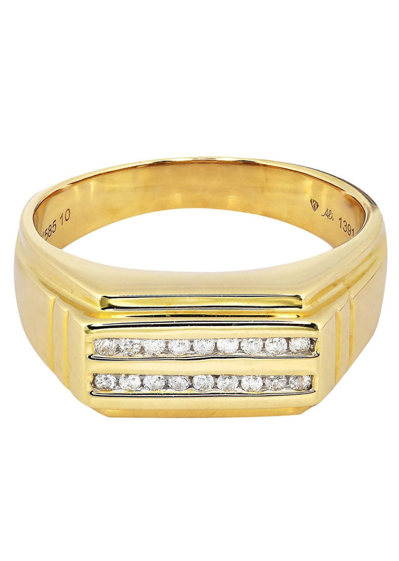 Mens Diamond Ring / Pinky Diamond Ring| 0.17 Carats