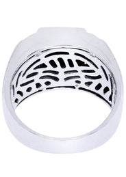 White Gold Mens Diamond Ring| 0.16 Carats| 16.14 Grams