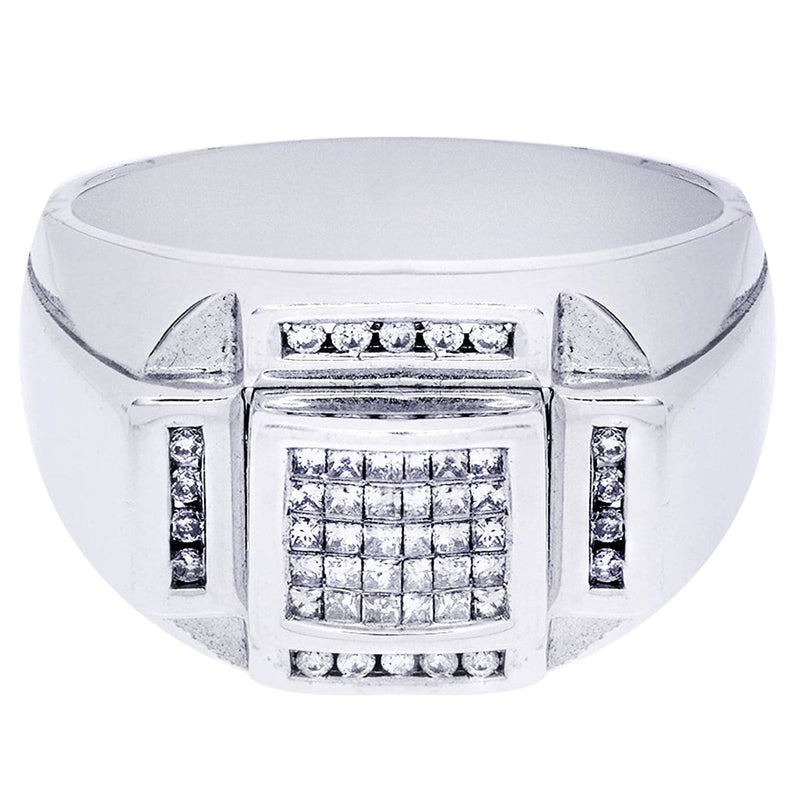 White Gold Mens Diamond Ring| 0.16 Carats| 16.14 Grams