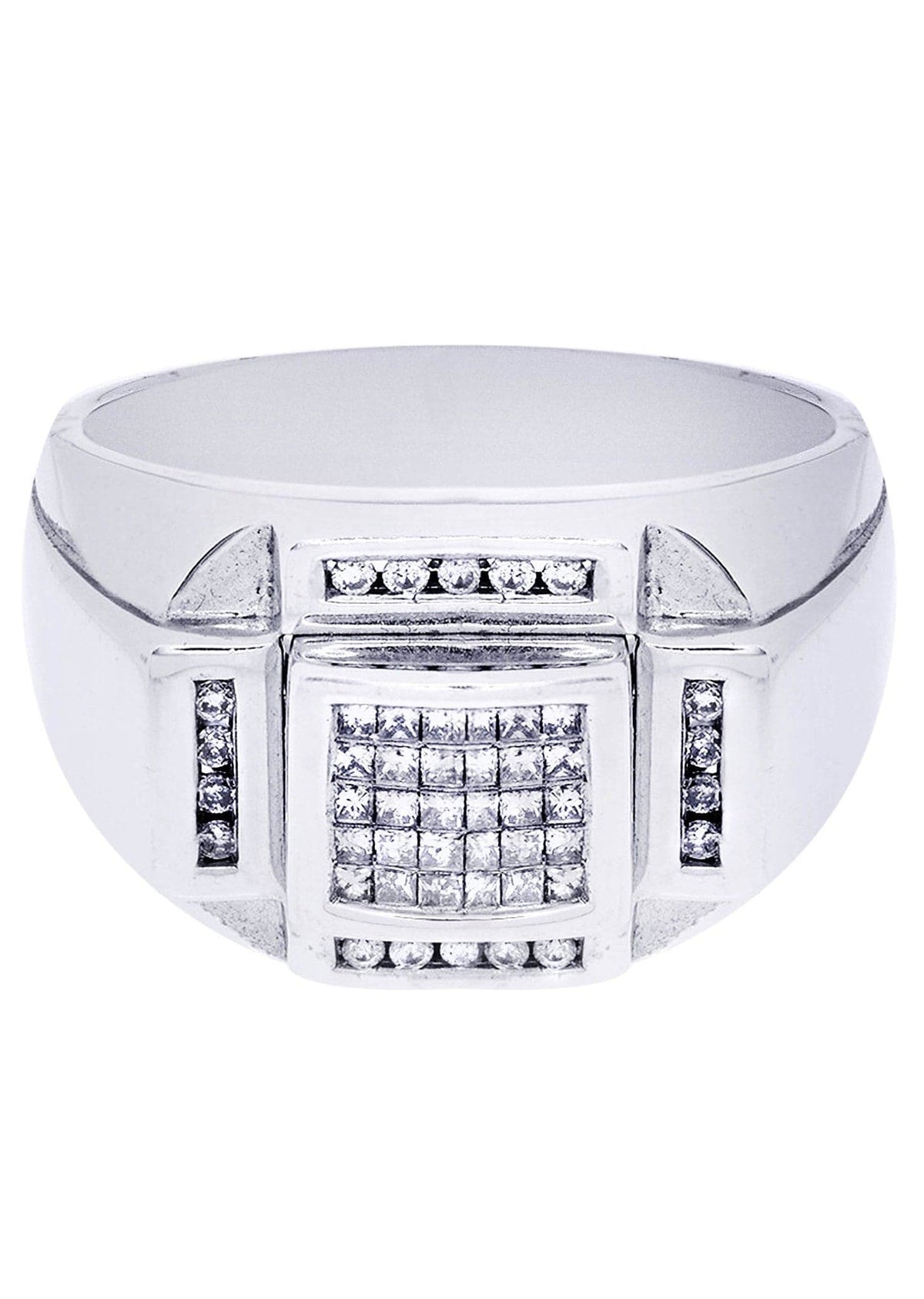 White Gold Mens Diamond Ring| 0.16 Carats| 16.14 Grams