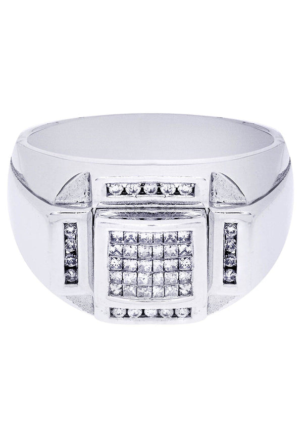 White Gold Mens Diamond Ring| 0.16 Carats| 16.14 Grams