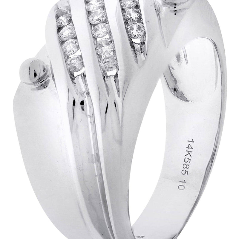 White Gold Mens Diamond Ring| 0.41 Carats| 9.81 Grams