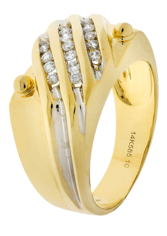 Mens Diamond Ring / Pinky Diamond Ring| 0.4 Carats