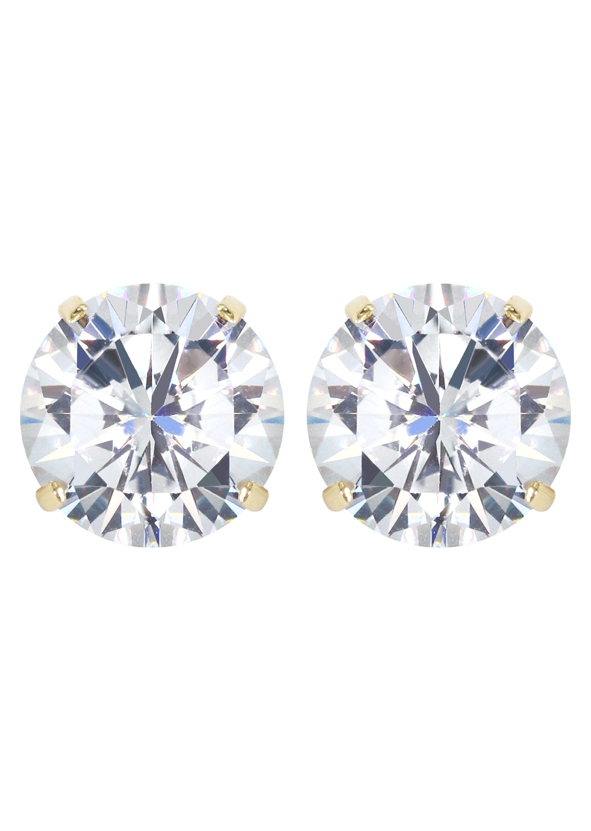 Lab Grown Diamond Stud Earrings - 14K Yellow Gold
