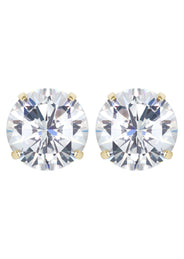 Lab Grown Diamond Stud Earrings - 14K Yellow Gold