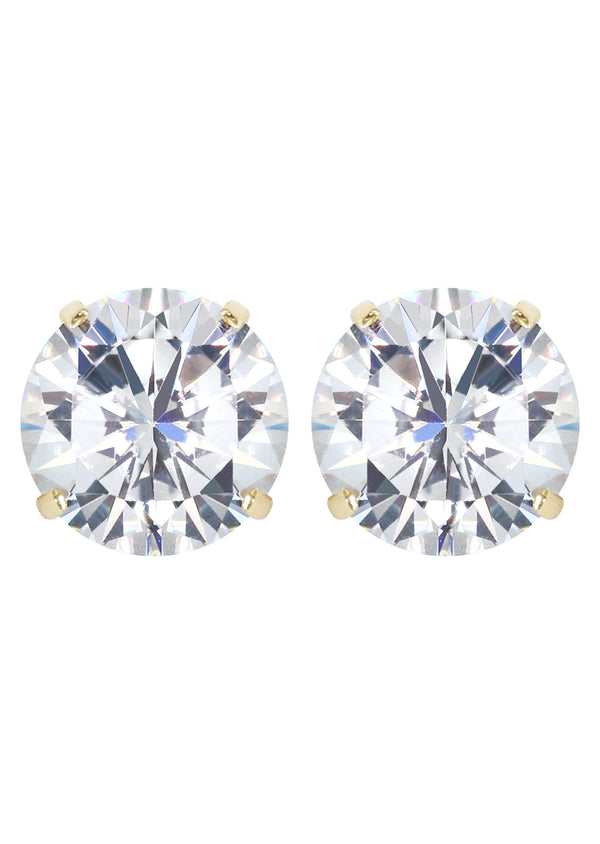 Lab Grown Diamond Stud Earrings - 14K Yellow Gold