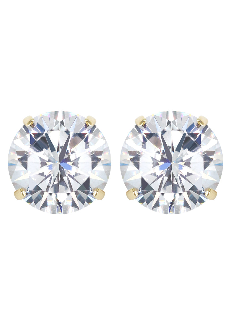 Lab Grown Diamond Stud Earrings - 14K Yellow Gold