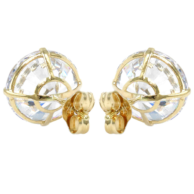 Lab Grown Diamond Stud Earrings - 14K Yellow Gold