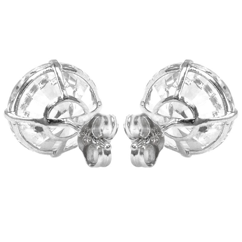 Lab Grown Diamond Stud Earrings - 14K White Gold | 2 Carats