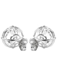 Lab Grown Diamond Stud Earrings - 14K White Gold | 2 Carats