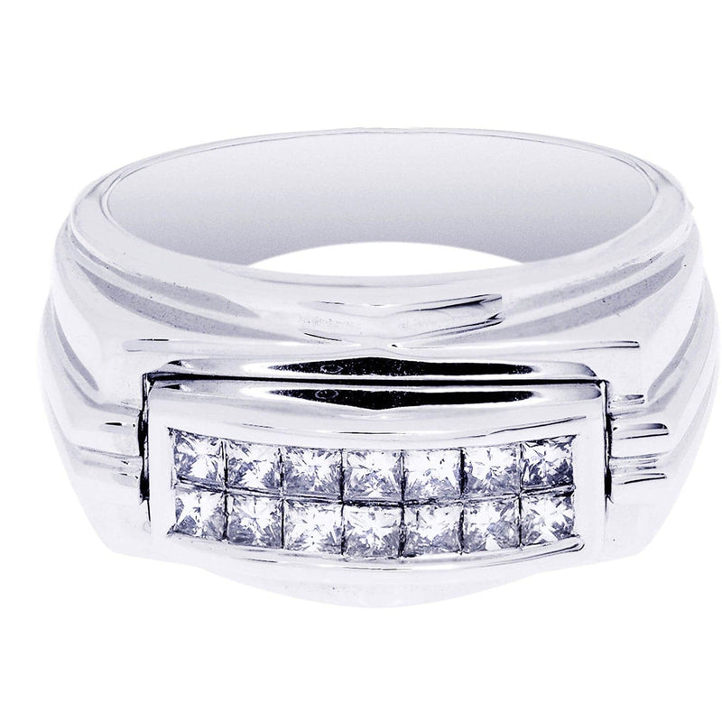 White Gold Mens Diamond Ring| 0.74 Carats| 11.07 Grams