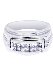 White Gold Mens Diamond Ring| 0.74 Carats| 11.07 Grams
