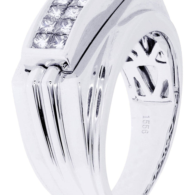 White Gold Mens Diamond Ring| 0.74 Carats| 11.07 Grams