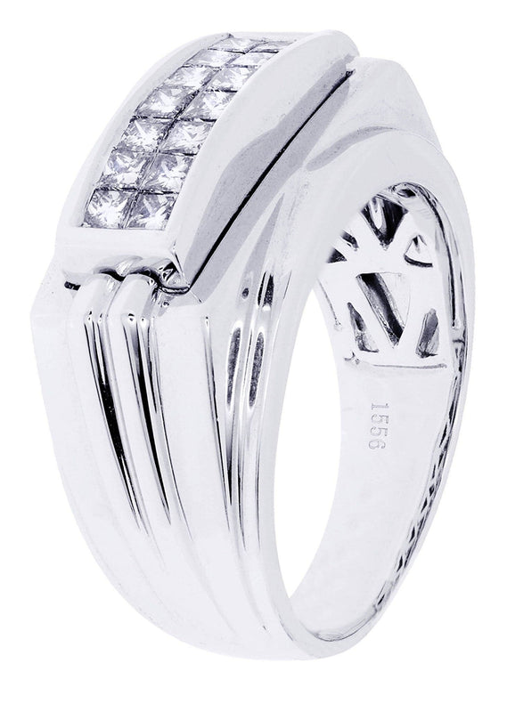 White Gold Mens Diamond Ring| 0.74 Carats| 11.07 Grams