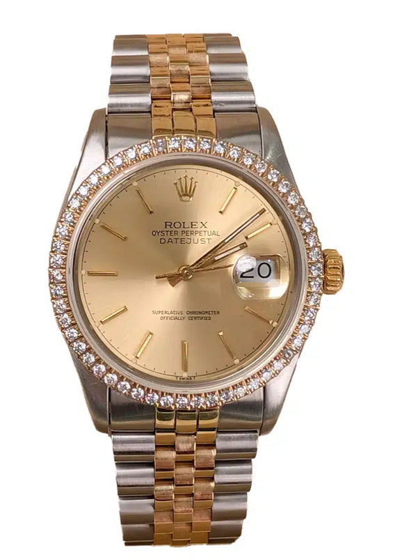 Rolex Datejust Watch 16013 for Men | 36MM| Jubilee Band Diamond Bezel