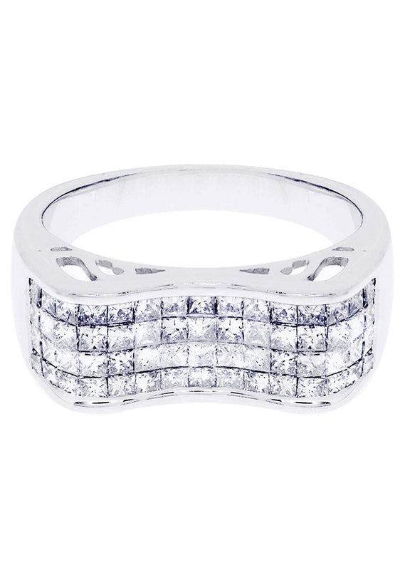 White Gold Mens Diamond Ring| 1.57 Carats| 6.28 Grams
