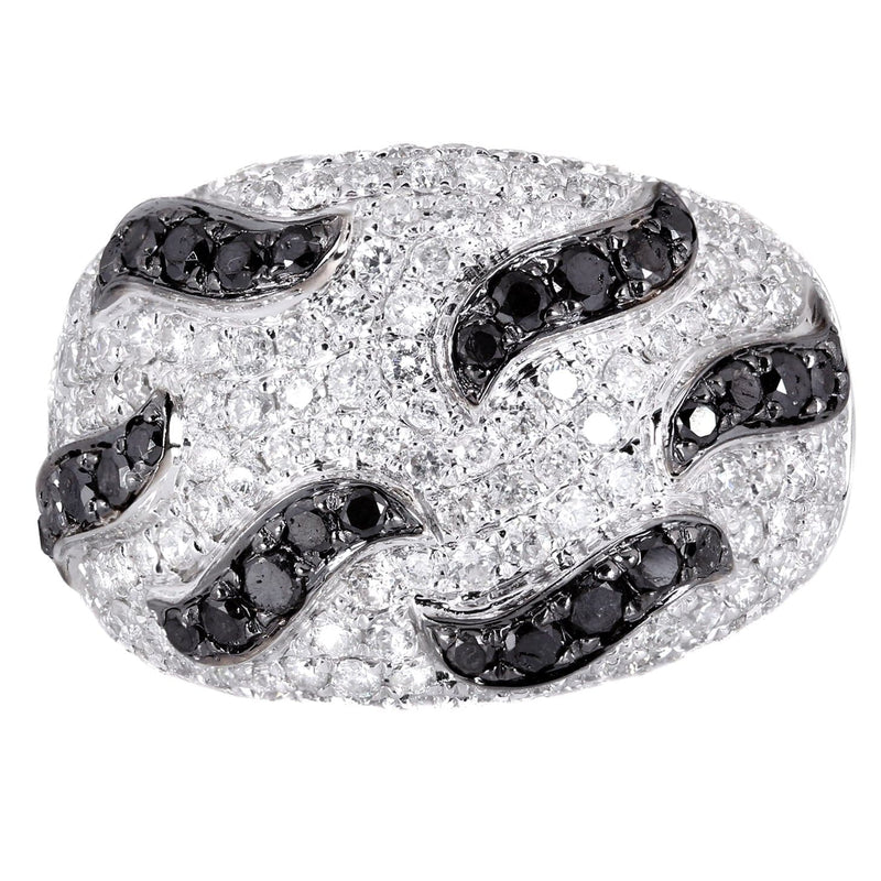 14K Ladies Black Diamond Cocktail Ring | 2.32 Carats | 9.35 Grams
