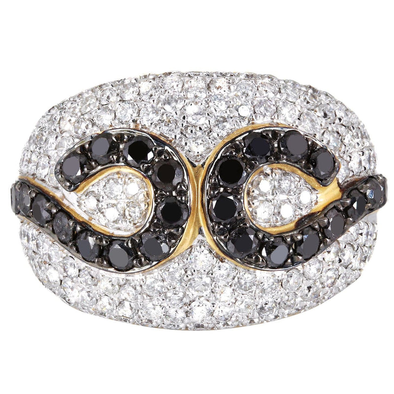 14K Ladies Black Diamond Cocktail Ring | 2.63 Carats | 10.17 Grams