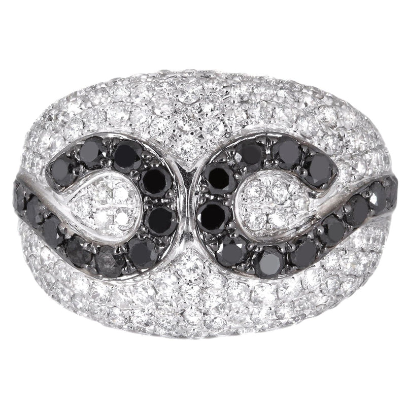 14K Ladies Black Diamond Cocktail Ring | 2.65 Carats | 9.27 Grams