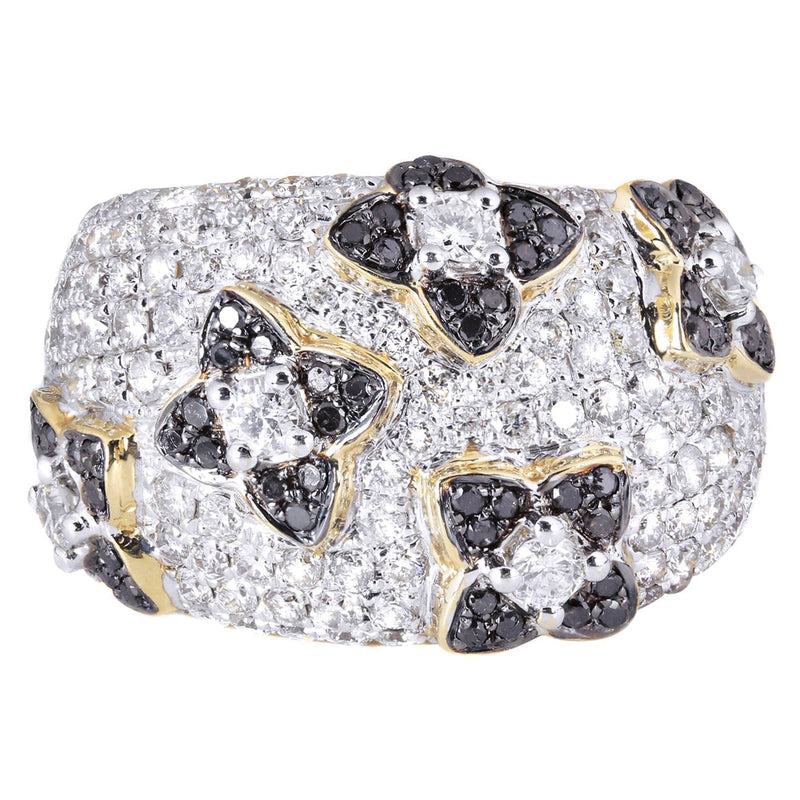 14K Ladies Black Diamond Cocktail Ring | 1.89 Carats | 10.85 Grams