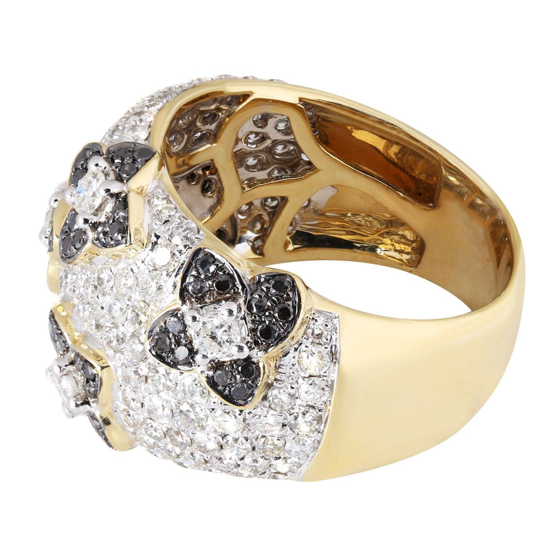 14K Ladies Black Diamond Cocktail Ring | 1.89 Carats | 10.85 Grams