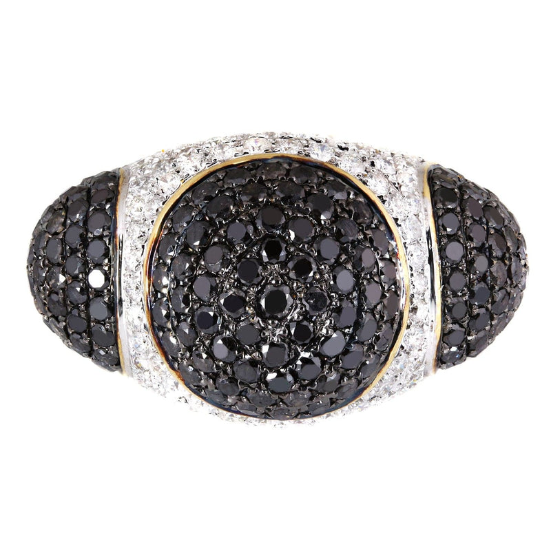 14K Ladies Black Diamond Cocktail Ring | 5.66 Carats| 15.74 Grams