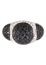 14K Ladies Black Diamond Cocktail Ring | 5.66 Carats| 15.74 Grams