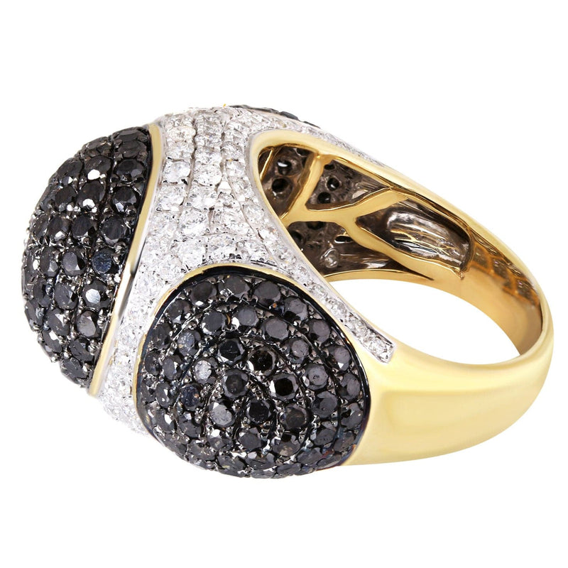 14K Ladies Black Diamond Cocktail Ring | 5.66 Carats| 15.74 Grams